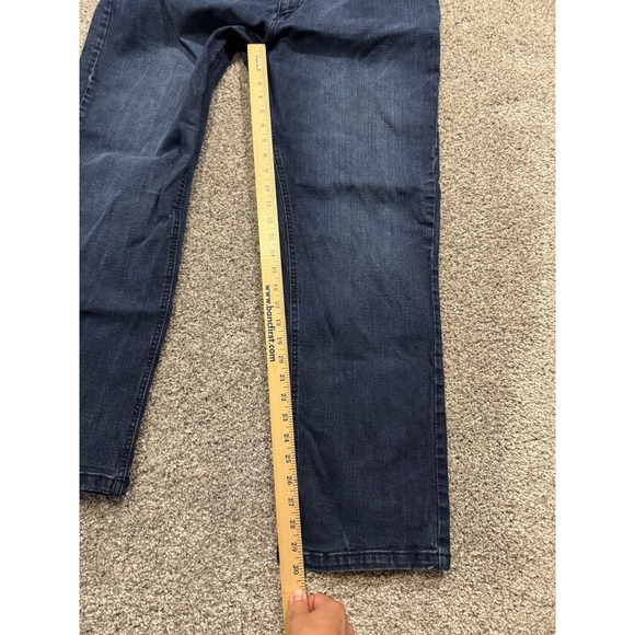 Urban Star Jeans Mens 38x30 Blue Relaxed Straight Leg Dark Wash Denim - Picture 7 of 10